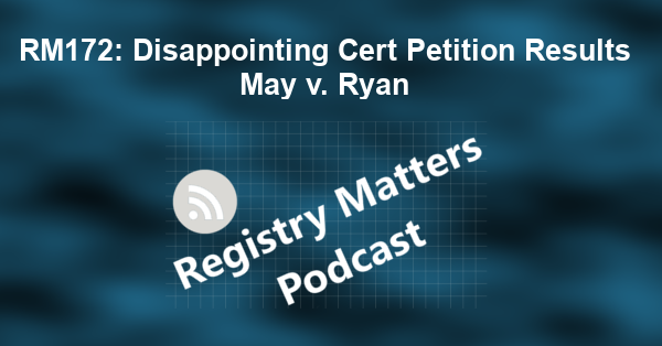 RM172: Disappointing Cert Petition Results May v. Ryan